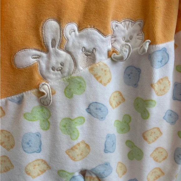 Vintage Baby Easter Sleeper 3M Bunny Bear Chick Footed Pajamas - Picture 2 of 4